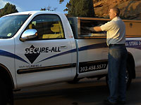secure-all security doors installation truck